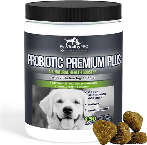 Diarrhea & Upset Stomach Relief Gas, Constipation, and Allergy Relief. . Dog probiotics amazon